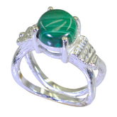 Ana Green Solitaire Ring with Gemstone Detail